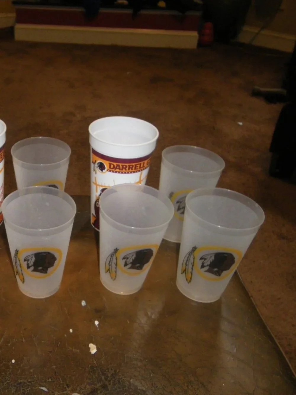 10 Vintage Redskins Plastic Cups 2002 Darrell Green Coca Cola Ridgewells